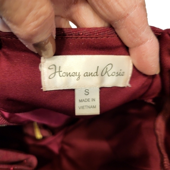 Honey and Rosie small dark red sparkle party dress - Picture 12 of 16